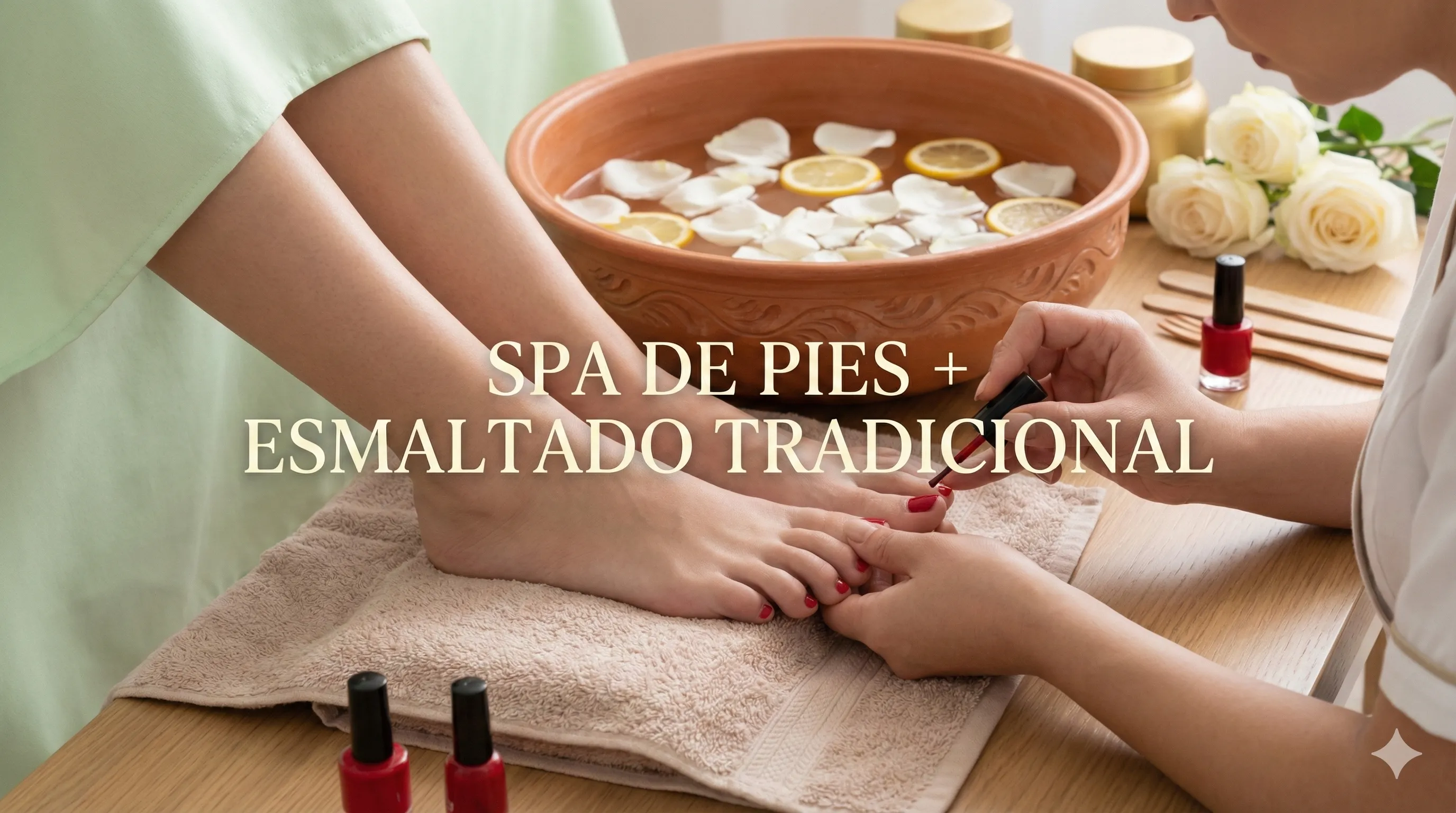 Spa de Pies + Esmaltado Tradicional